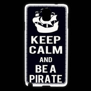 Coque Samsung Galaxy Note 3 Keep Calm Be a Pirate Noir