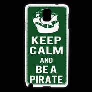 Coque Samsung Galaxy Note 3 Keep Calm Be a Pirate Vert