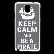Coque Samsung Galaxy Note 3 Keep Calm Be a Pirate Gris