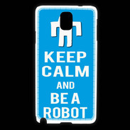 Coque Samsung Galaxy Note 3 Keep Calm Be a Robot Cyan