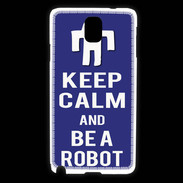 Coque Samsung Galaxy Note 3 Keep Calm Be a Robot Bleu