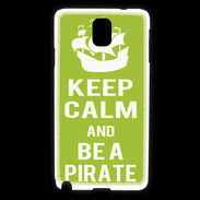 Coque Samsung Galaxy Note 3 Keep Calm Be a Pirate Vert pomme