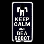 Coque Samsung Galaxy Note 3 Keep Calm Be a Robot Noir