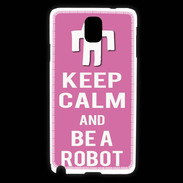 Coque Samsung Galaxy Note 3 Keep Calm Be a Robot Rose
