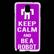 Coque Samsung Galaxy Note 3 Keep Calm Be a Robot Violet