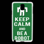 Coque Samsung Galaxy Note 3 Keep Calm Be a Robot Vert