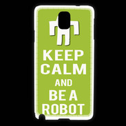 Coque Samsung Galaxy Note 3 Keep Calm Be a Robot Vert pomme