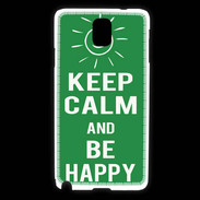 Coque Samsung Galaxy Note 3 Keep Calm Be Happy Vert