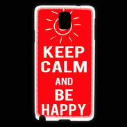 Coque Samsung Galaxy Note 3 Keep Calm Be Happy Rouge