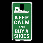 Coque Samsung Galaxy Note 3 Keep Calm Buy Shoes Vert