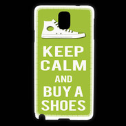 Coque Samsung Galaxy Note 3 Keep Calm Buy Shoes Vert Pomme