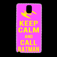 Coque Samsung Galaxy Note 3 Keep Calm Call Batman Rose