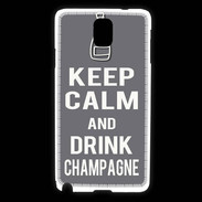 Coque Samsung Galaxy Note 3 Keep Calm Drink champagne Gris