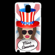 Coque Samsung Galaxy Note 3 Miss USA Chatain
