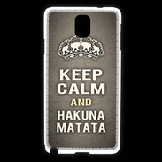 Coque Samsung Galaxy Note 3 Keep Calm and Hakuna Matata Gris