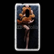 Coque Nokia Lumia 620 Femme glamour câlin nounours
