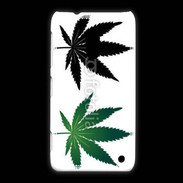 Coque Nokia Lumia 620 Double feuilles de cannabis