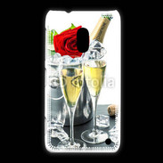 Coque Nokia Lumia 620 Champagne et rose rouge