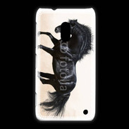 Coque Nokia Lumia 620 Cheval noir au galop 5