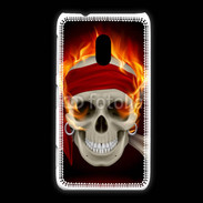 Coque Nokia Lumia 620 Tête de mort en flamme
