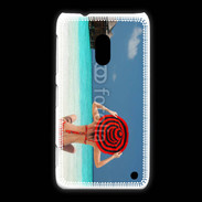 Coque Nokia Lumia 620 Femme assise sur la plage