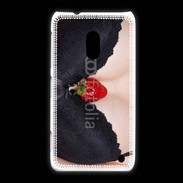 Coque Nokia Lumia 620 soutien gorge avec une fraise
