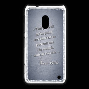 Coque Nokia Lumia 620 Portrait Ame Bleu Citation Oscar Wilde
