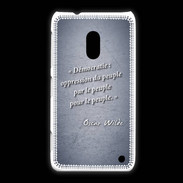 Coque Nokia Lumia 620 Démocratie Bleu Citation Oscar Wilde