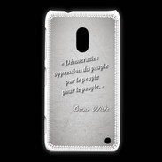 Coque Nokia Lumia 620 Démocratie Gris Citation Oscar Wilde