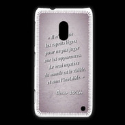Coque Nokia Lumia 620 Esprits légers Rose Citation Oscar Wilde