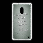 Coque Nokia Lumia 620 Brave Vert Citation Oscar Wilde