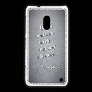 Coque Nokia Lumia 620 Survie mort Noir Citation Oscar Wilde