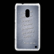 Coque Nokia Lumia 620 Ame nait Bleu Citation Oscar Wilde