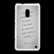 Coque Nokia Lumia 620 Ame nait Gris Citation Oscar Wilde