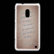 Coque Nokia Lumia 620 Ame nait Rouge Citation Oscar Wilde