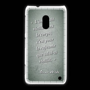 Coque Nokia Lumia 620 Ame nait Vert Citation Oscar Wilde