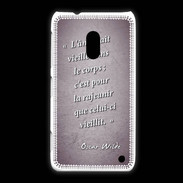 Coque Nokia Lumia 620 Ame nait Violet Citation Oscar Wilde