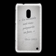 Coque Nokia Lumia 620 Ami poignardée Gris Citation Oscar Wilde