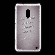 Coque Nokia Lumia 620 Ami poignardée Violet Citation Oscar Wilde