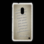 Coque Nokia Lumia 620 Bons heureux Sepia Citation Oscar Wilde