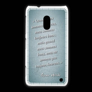 Coque Nokia Lumia 620 Bons heureux Turquoise Citation Oscar Wilde