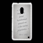 Coque Nokia Lumia 620 Cartes gagnantes Gris Citation Oscar Wilde