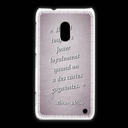 Coque Nokia Lumia 620 Cartes gagnantes Rose Citation Oscar Wilde