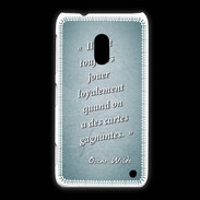 Coque Nokia Lumia 620 Cartes gagnantes Turquoise Citation Oscar Wilde