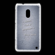 Coque Nokia Lumia 620 Aimer Bleu Citation Oscar Wilde