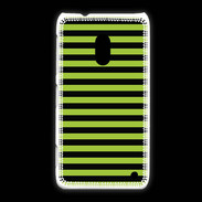 Coque Nokia Lumia 620 rayures noires et vertes