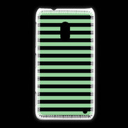 Coque Nokia Lumia 620 rayures vert d'eau et noires