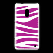 Coque Nokia Lumia 620 zèbre rose & blanc