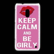 Coque Nokia Lumia 620 Keep Calm Girly Rose