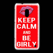 Coque Nokia Lumia 620 Keep calm Girly Rouge
